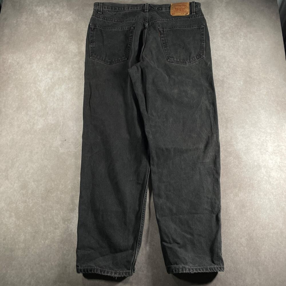 Vintage 90s Levi's 550 Relaxed Fit Jeans Faded Black Cotton Men's Size 36 30L